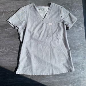 Figs Catarina One-Pocket Scrub Top Graphite